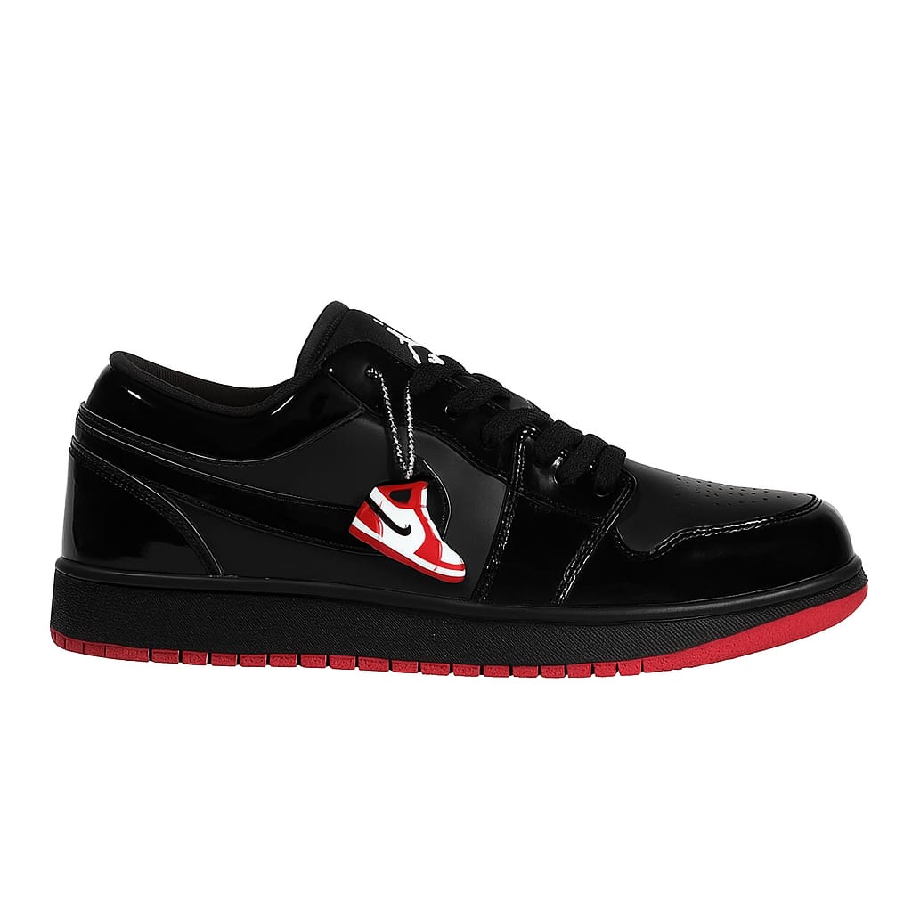 Jordan 1 Short patent Full Black Red