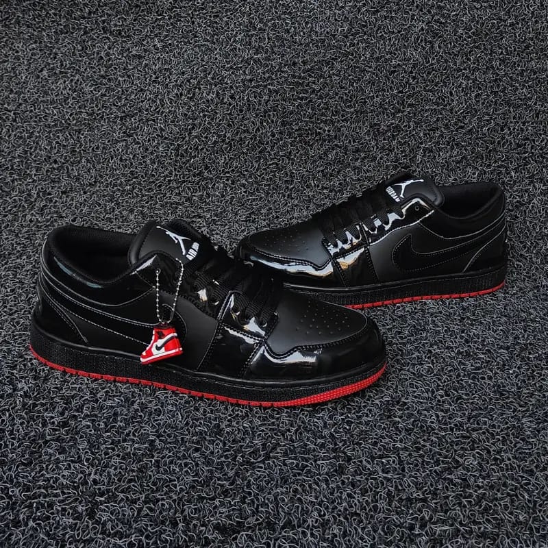Jordan 1 Short patent Full Black Red